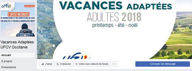 Consulter la page Facebook Vacances adaptées en Occitanie